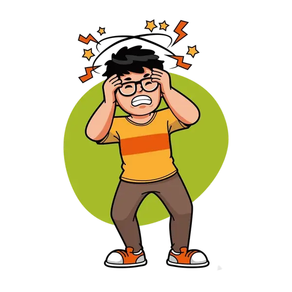Frustrated girl illustration