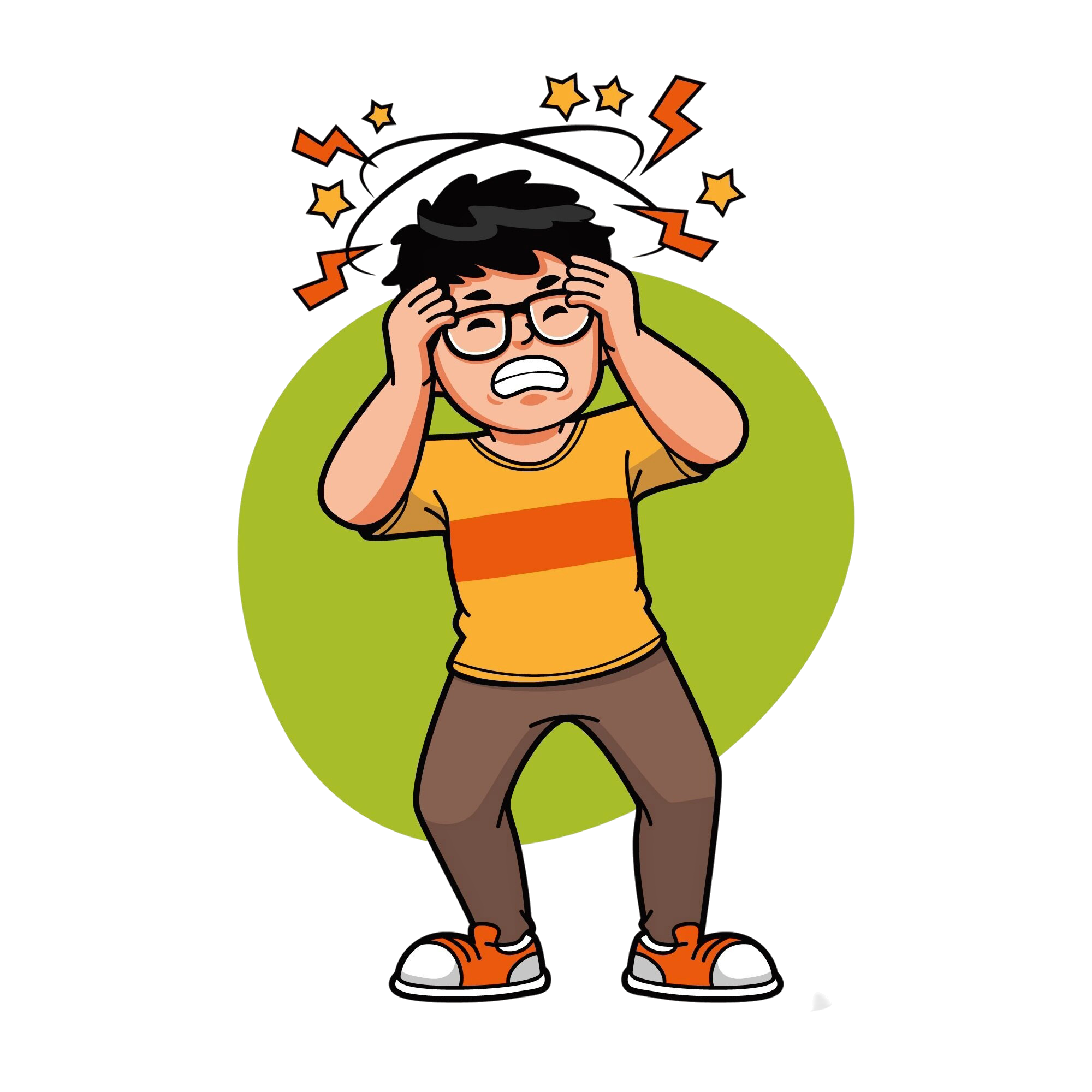 Frustrated girl illustration